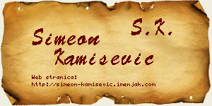 Simeon Kamišević vizit kartica